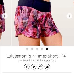 Lululemon Run Times Short Size 4